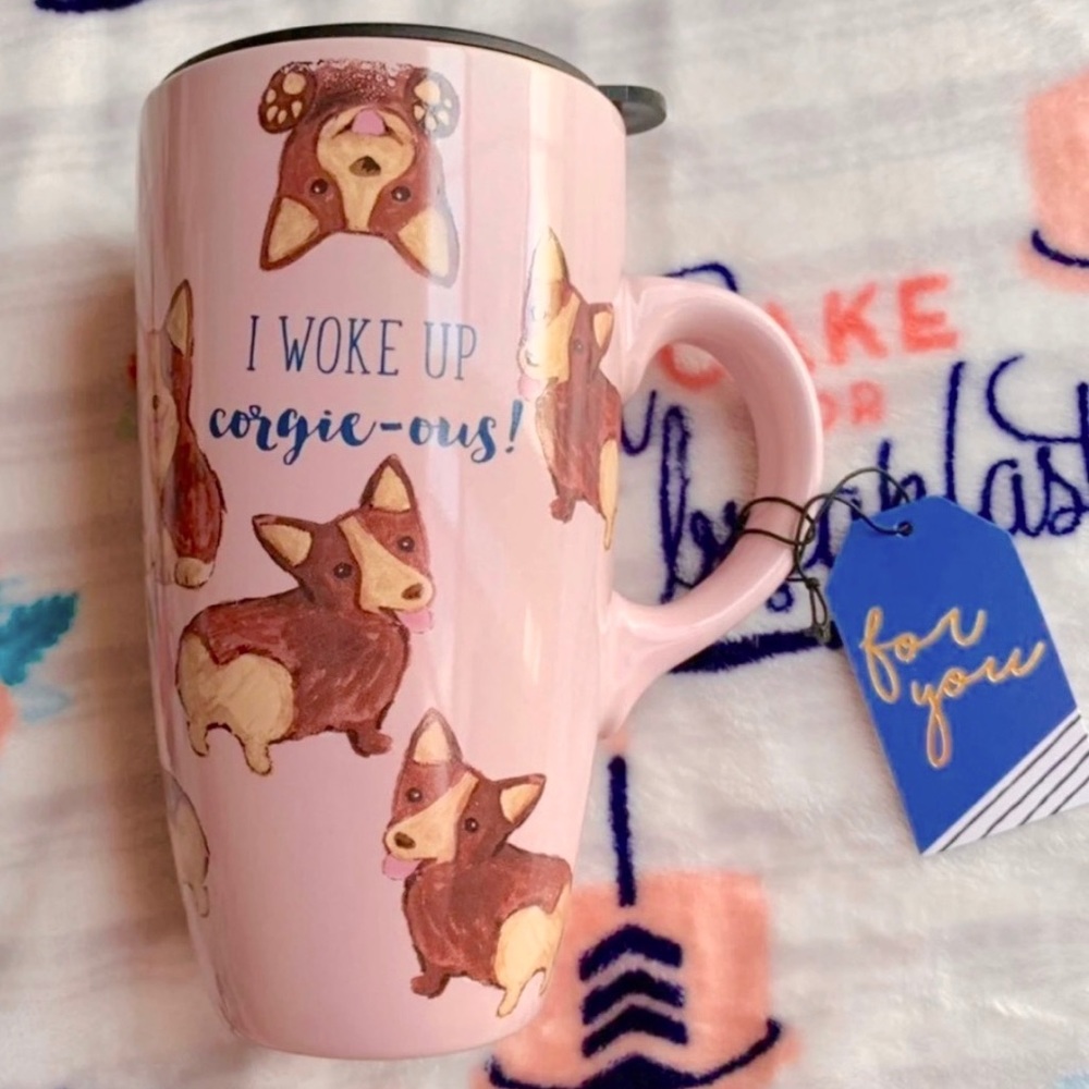 1 LEFT! 🐾 Corgi Ceramic Travel Mug Tumbler 🐾 - Picture 10 of 10